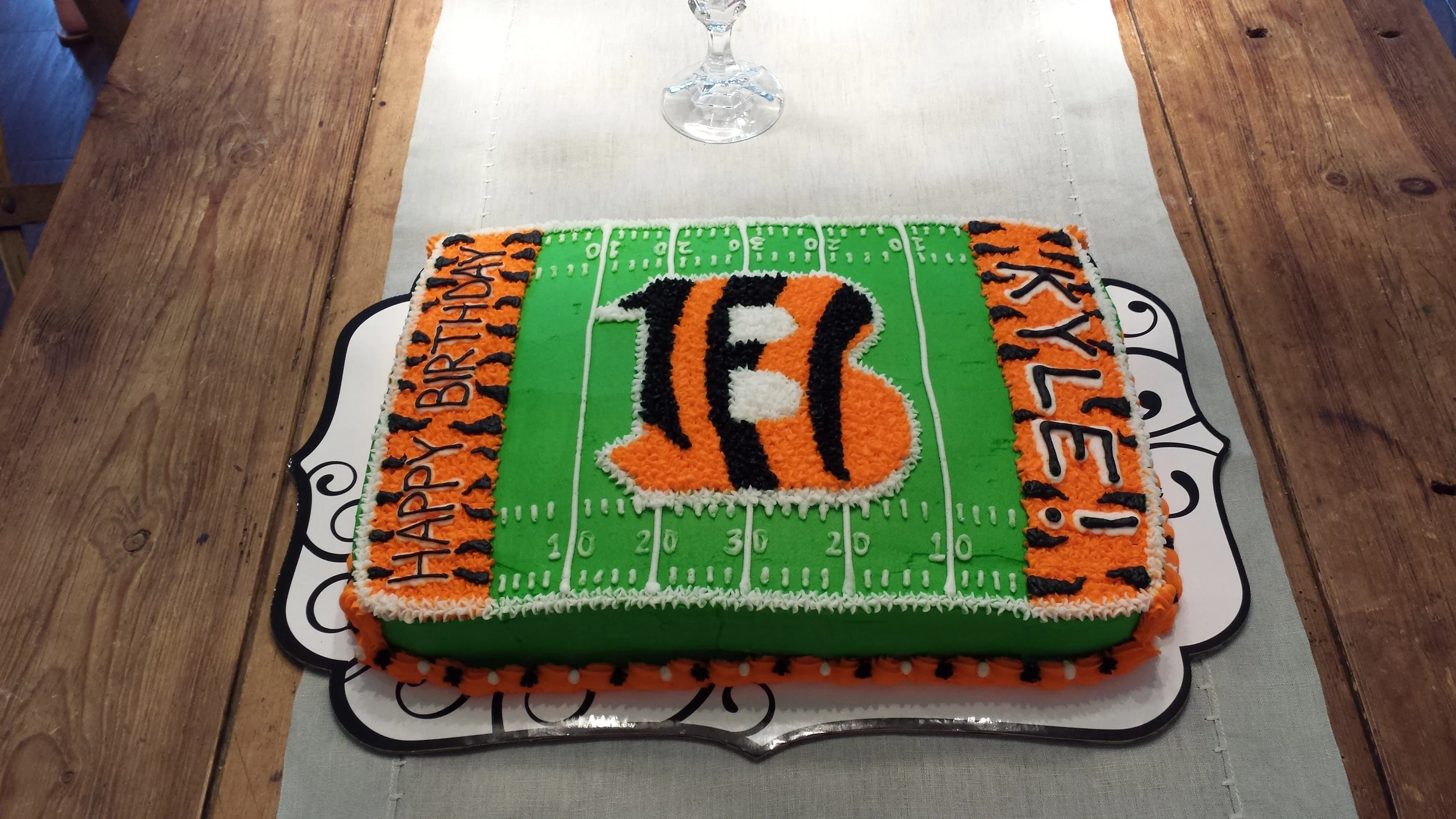 Cincinnati Bengals Football Field Cake