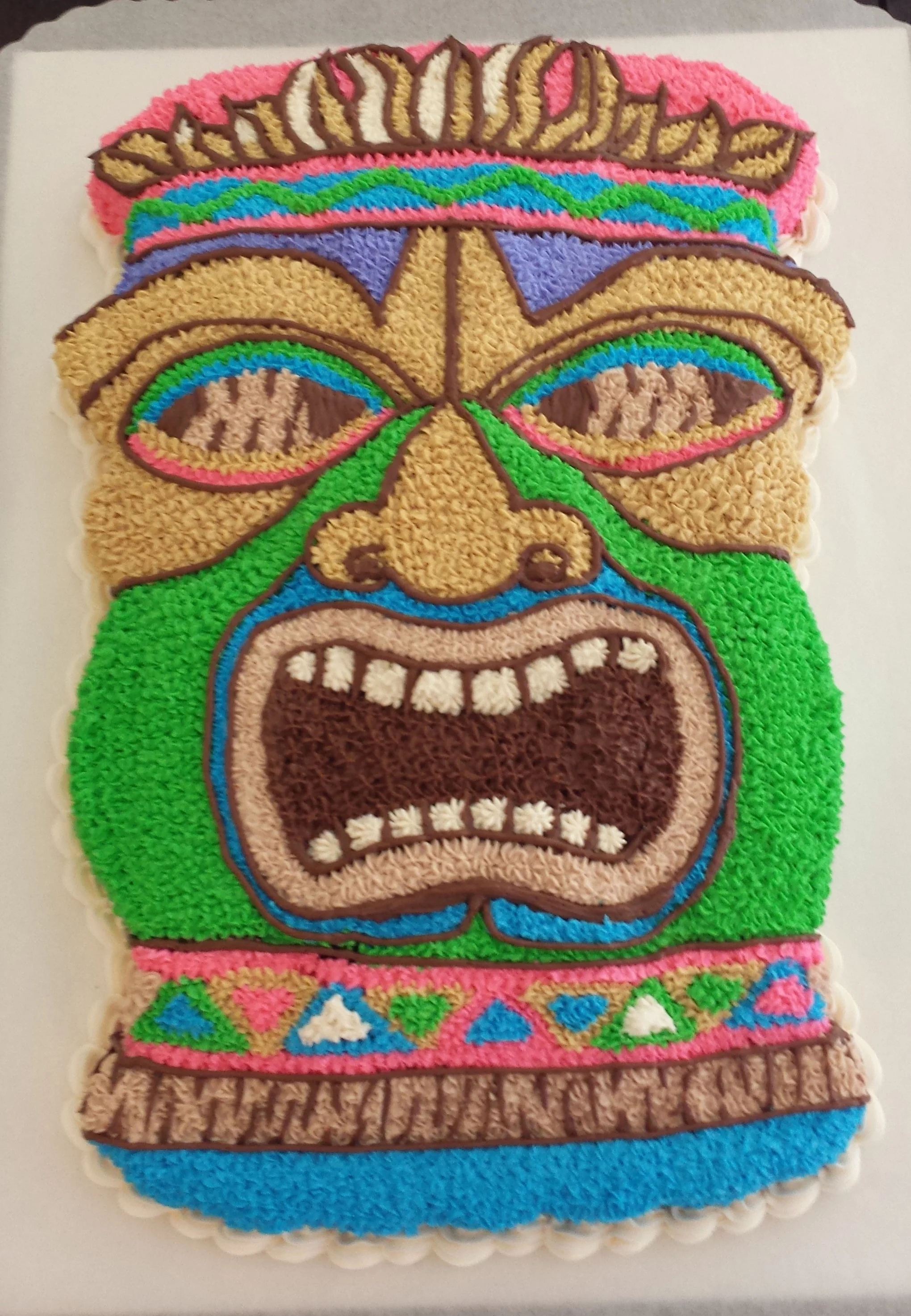 Tiki Mask Cake