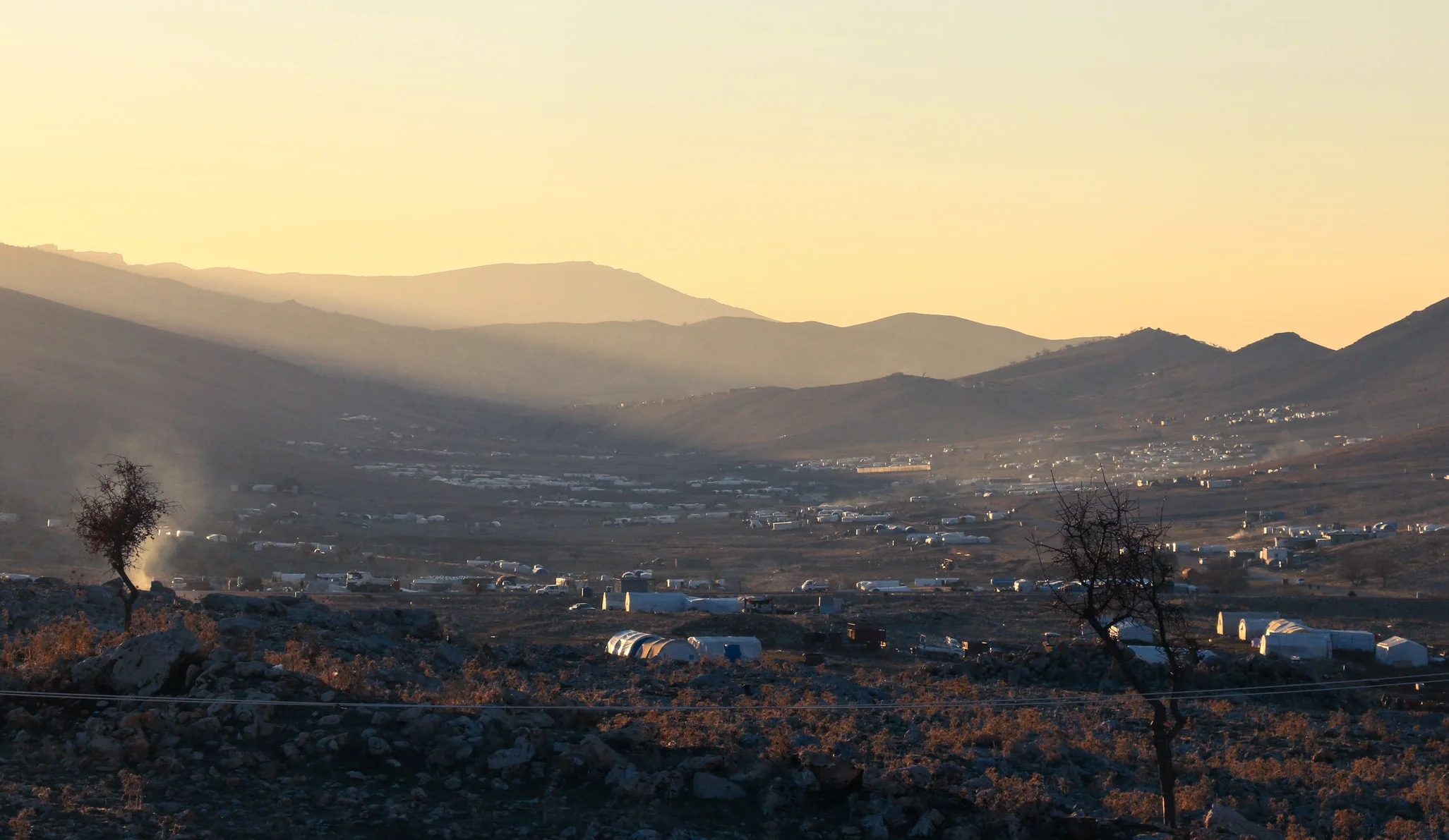 Refugee camp on Mount Sinjar, Iraq.