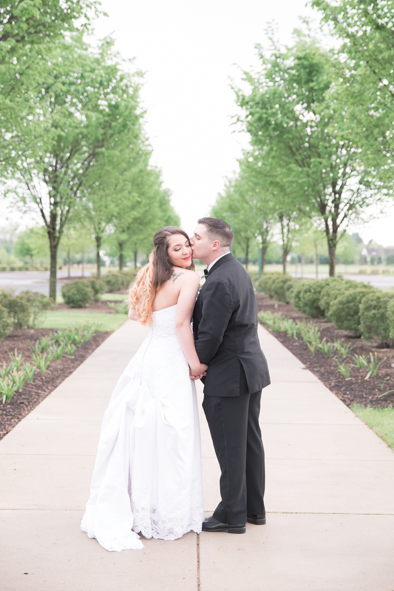 It's hard to tell that this is a walkway in the church parking lot. But the trees lining this path made this picture that much sweeter!