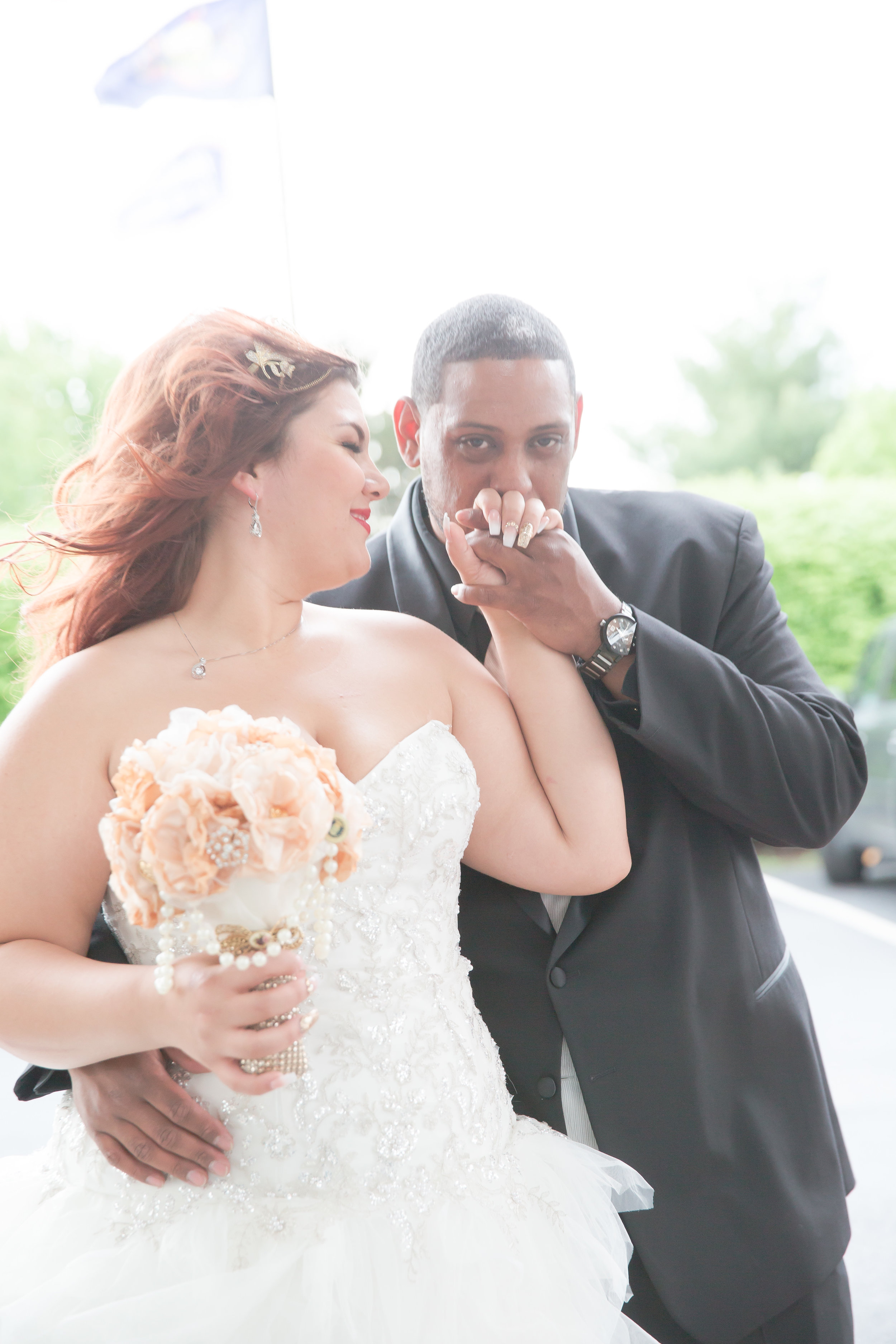 A kiss on the hand is always old school and sweet!