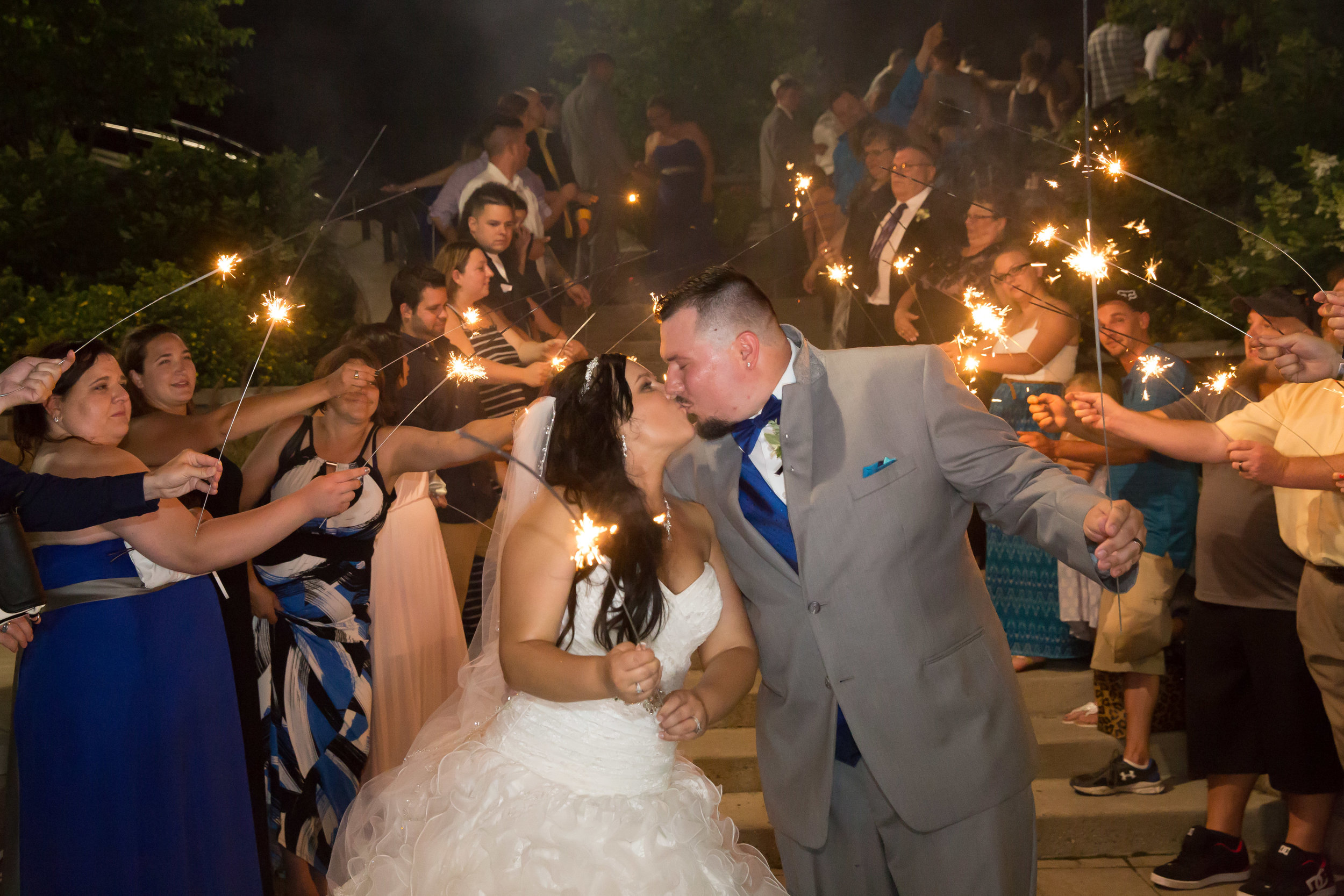 Love the sparkler exit!!