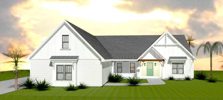 Pre-render of the first model home in Montage at Ocean Commons.