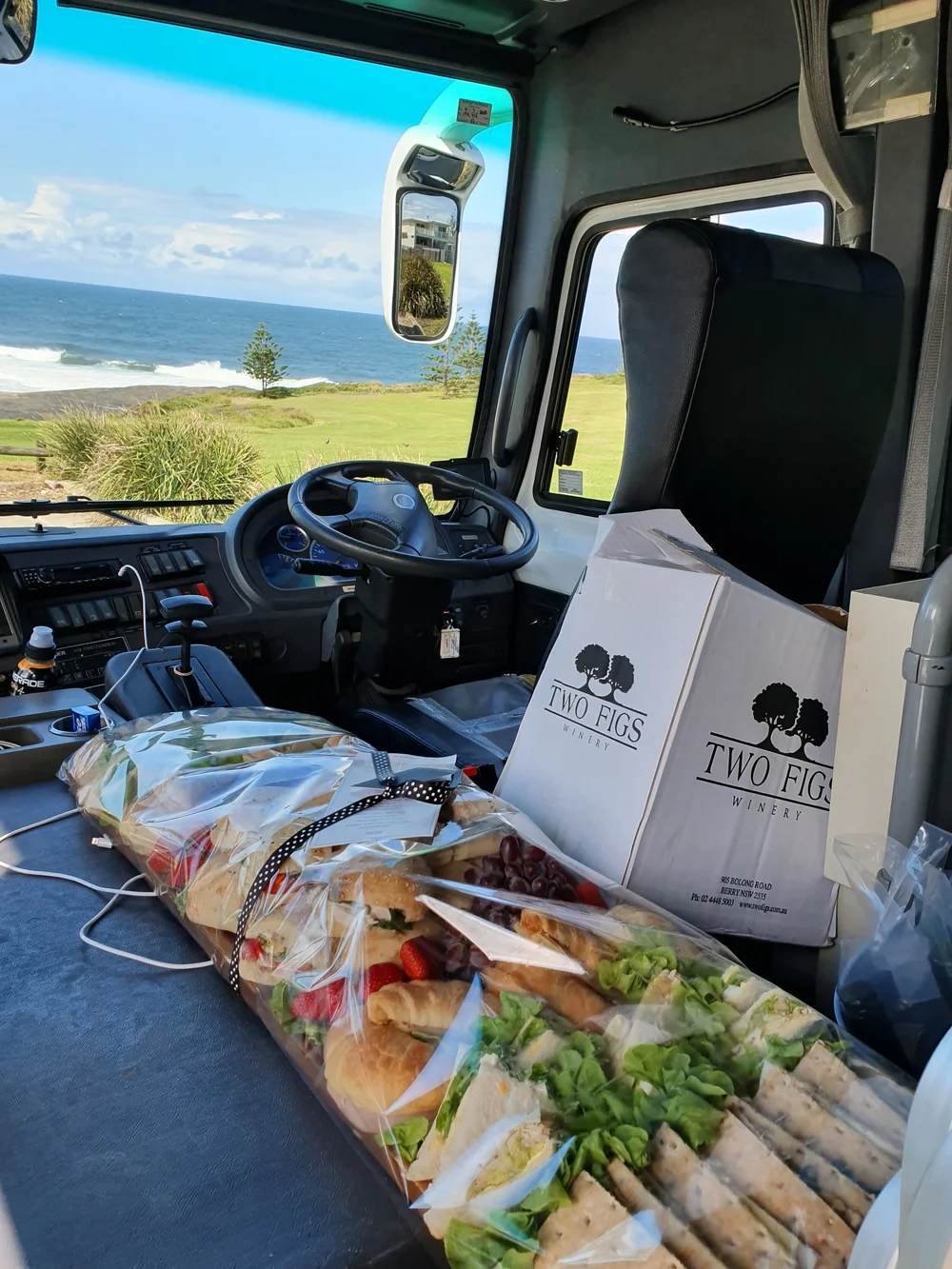 Gourmet picnic platter with local produce on a South Coast wine tour