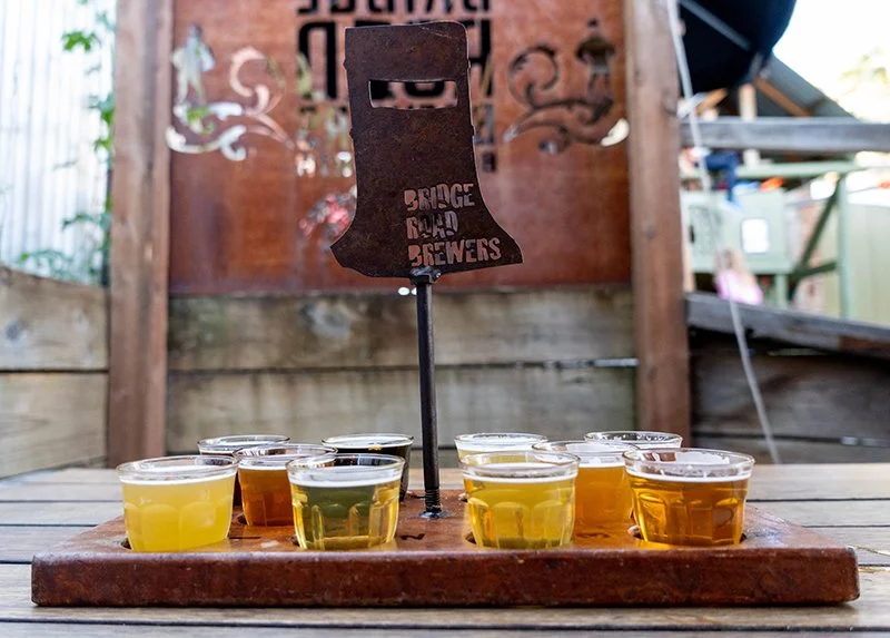 Craft beer tasting paddle on a King Valley tour