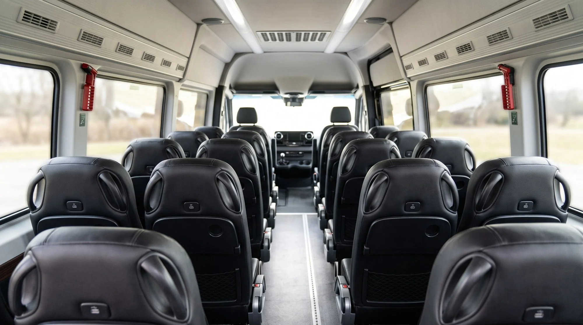 16-seater Mercedes VIP minibus Byron Bay tour with driver, lighthouse and coastal day tours