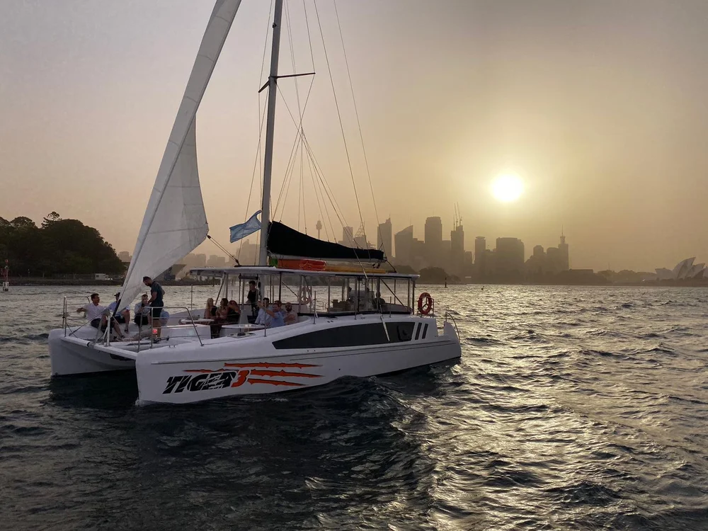 Sydney Harbour yacht Christmas party from Wollongong