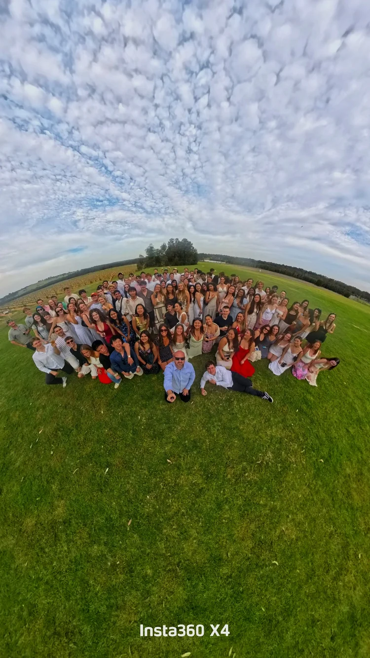 Hunter Valley wine tour, large private group among the vines