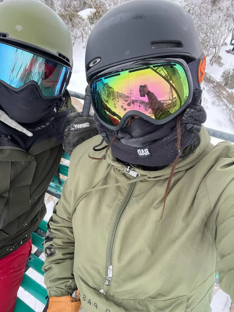 Chairlift selfies on a Sydney snow tour