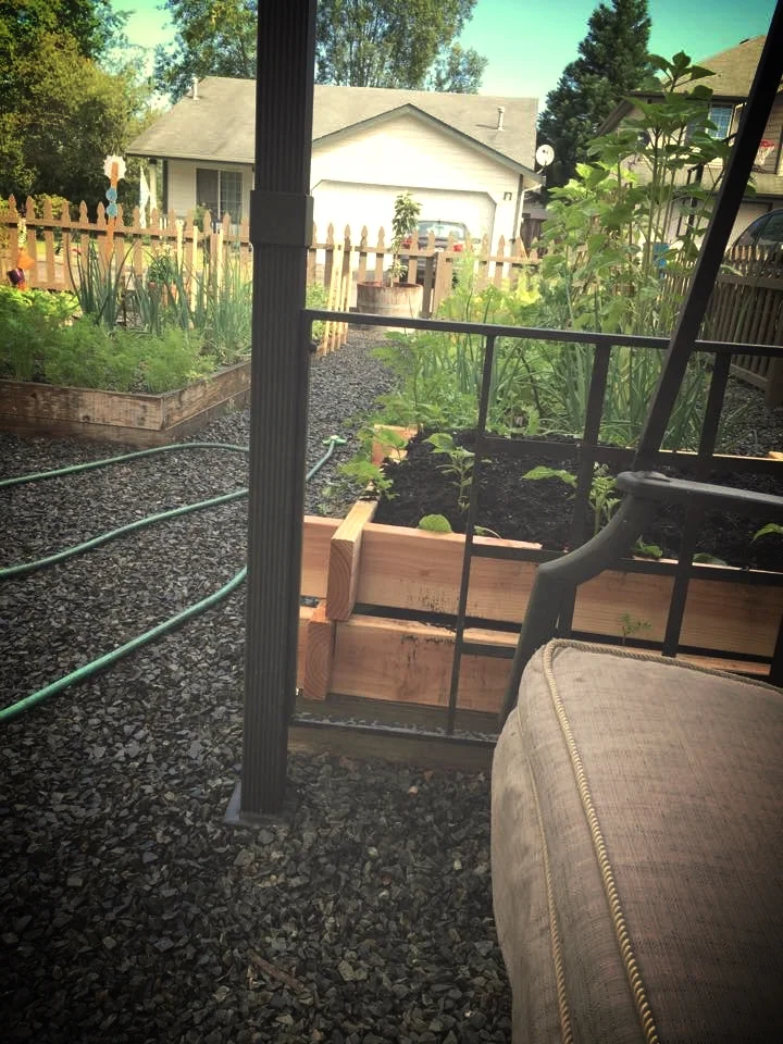A garden provides a place for relaxing and for hard work.