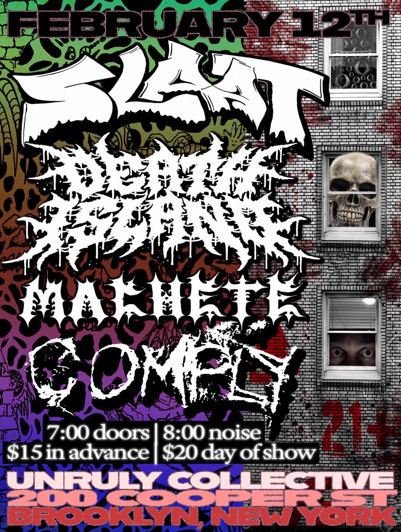 Slaat, Death Island, Machete, Comply