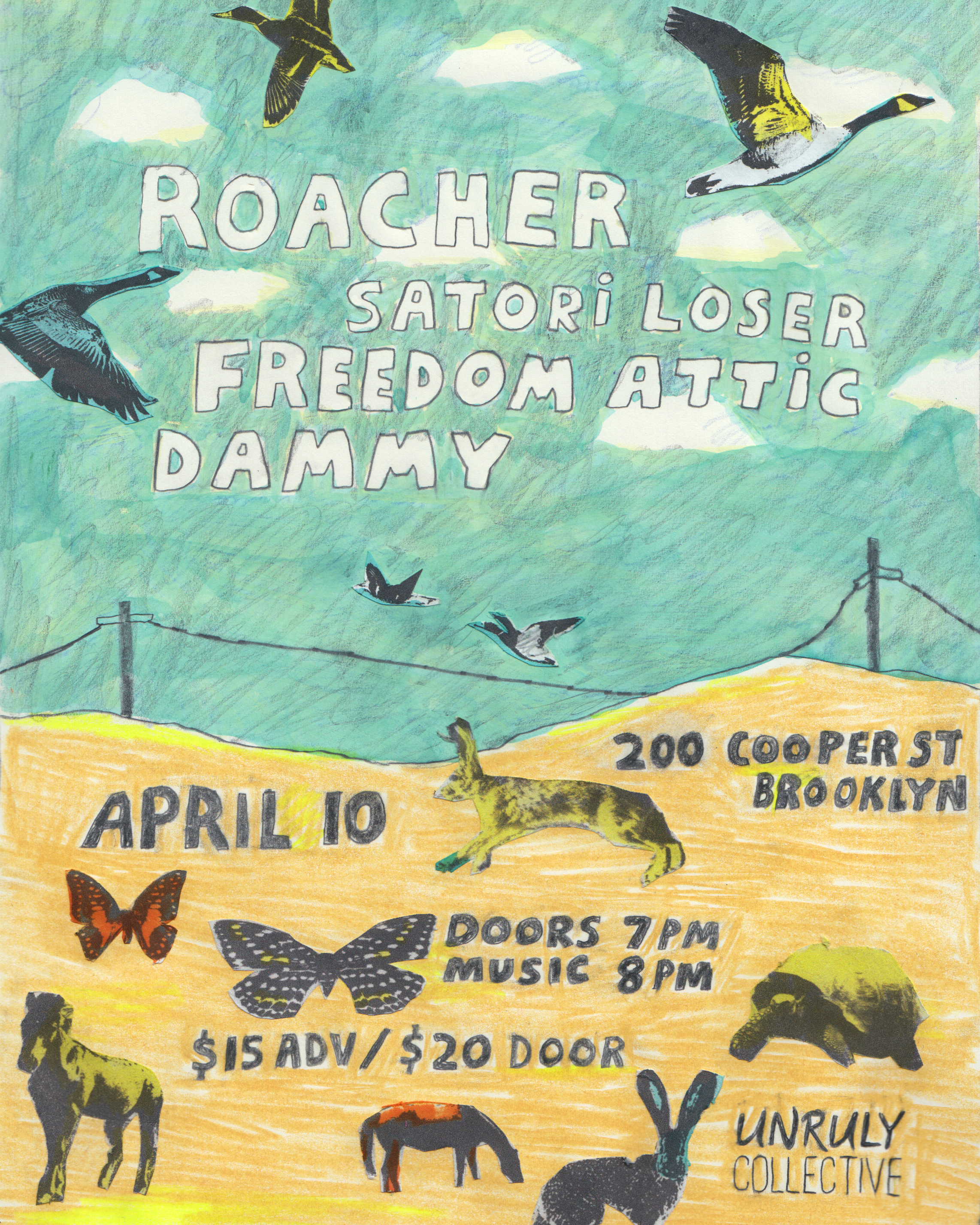 Roacher, Satori Loser, Freedom Attic, Dammy