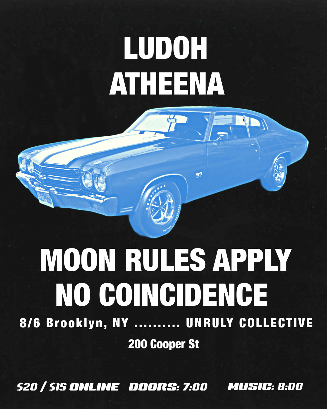 Ludoh, Atheena, Moon Rules Apply, No Coincidence