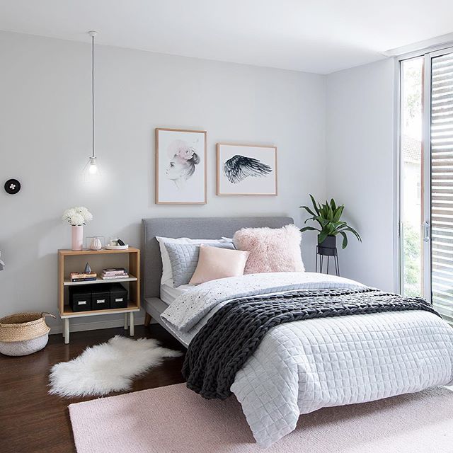 Our ✌🏻 room featured in the latest online addition of @mintymagazine was this serene tween room we designed for one of our very special clients! Soft greys and pink dominated this calm Tranquil Retreat .... which is what we used on the walls! 1/4 st