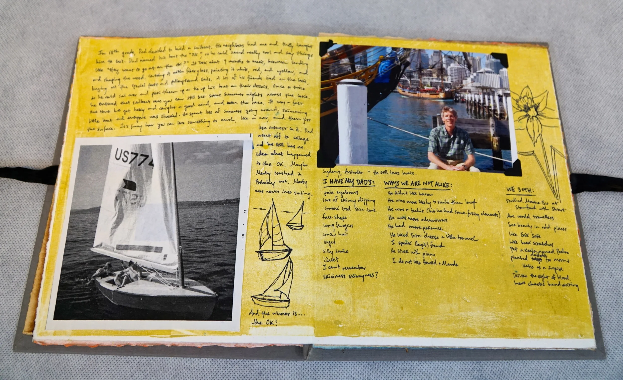  Spread about Carib Nelson, the artist's father 