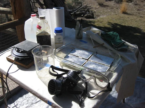 3 etching set up