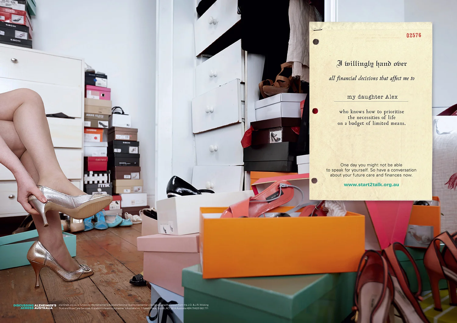 Alzheimer's Australia Agency: Ward 6 Art Director: Grant Foster Copywriter: Hugh Fitzhardinge Retouching: Cream Studios