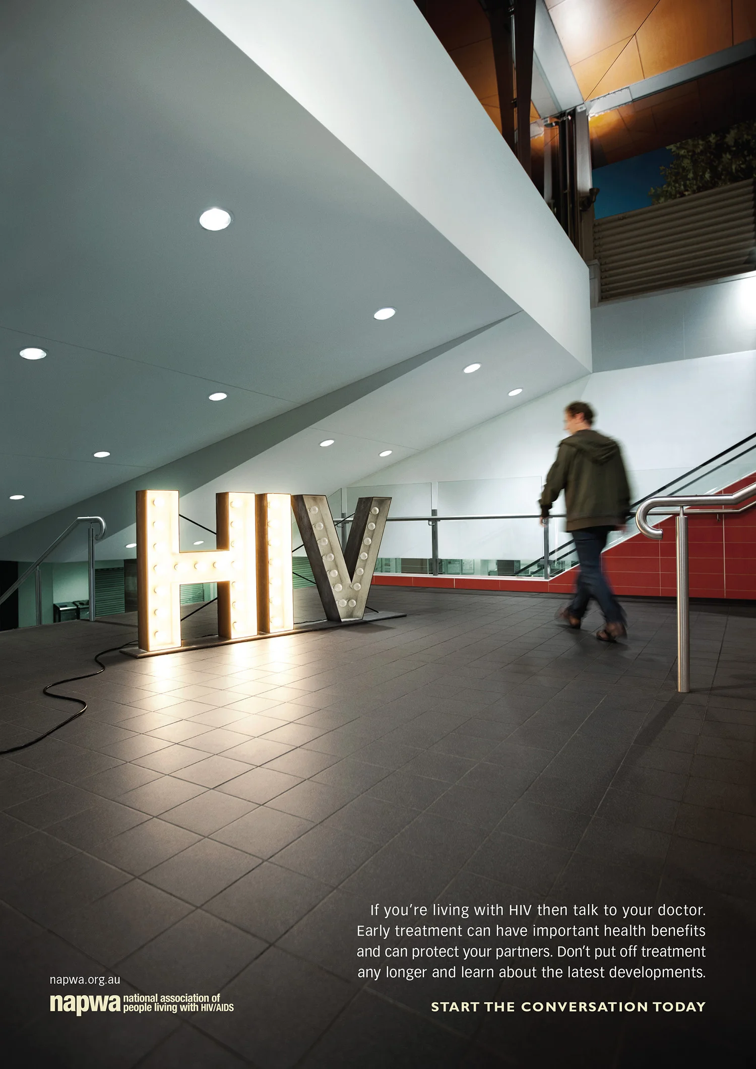 Client: NAPWA Agency: Ward 6 Art Director: Richard Price Copywriter: Hugh Fitzhardinge Retouching: Cream