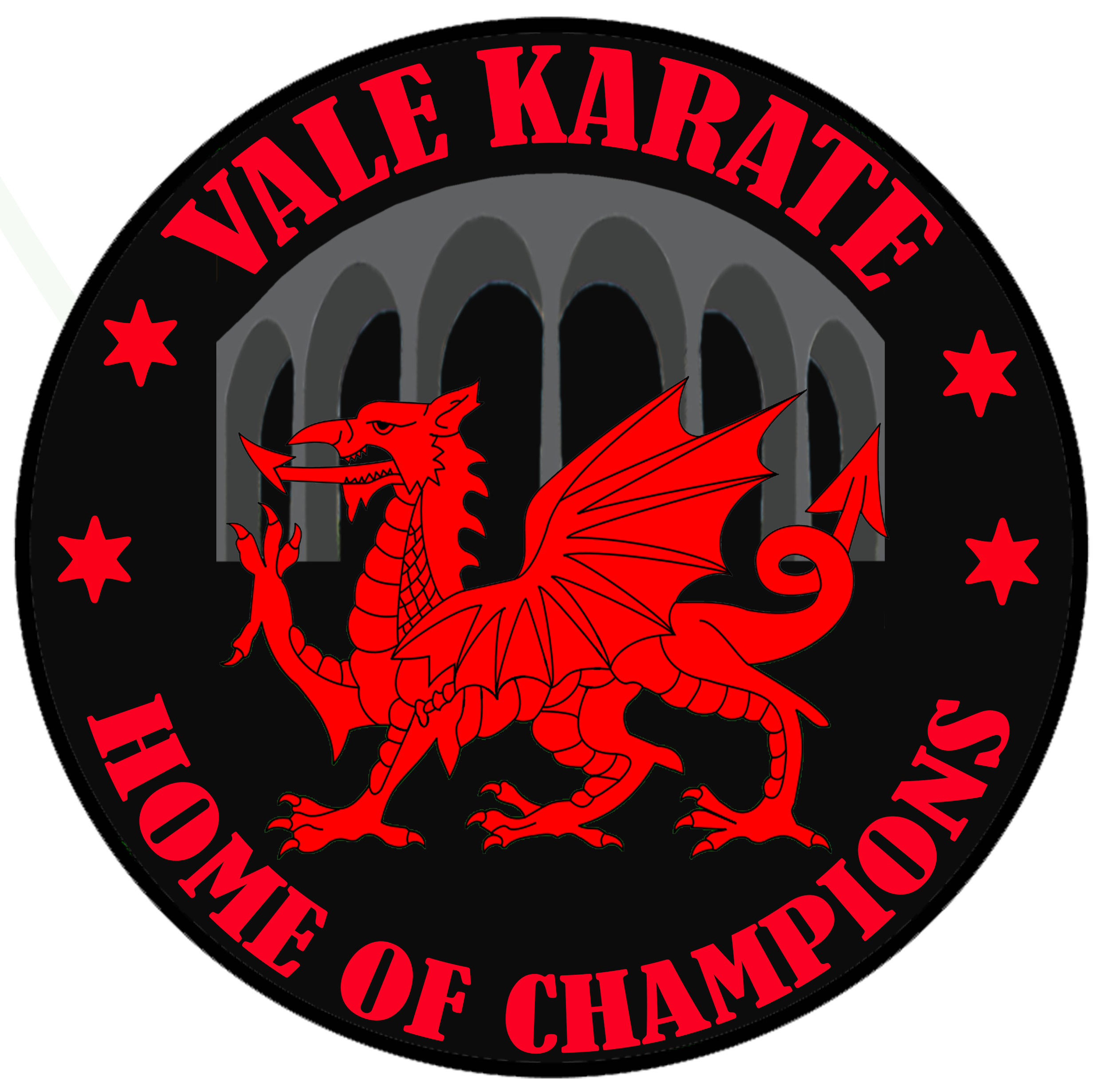 Our new badge features the Welsh Dragon, and perhaps The Vale's most famous landmark; Porthkerry viaduct.