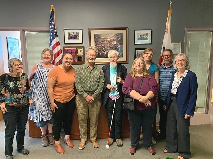 Berkeley FCNL Advocacy Team (Berkeley Quakers and others) Celebrating Rep. Barbara Lee’s success at getting the 2002 Authorization for the Use of Military Force passed in the U.S. House.