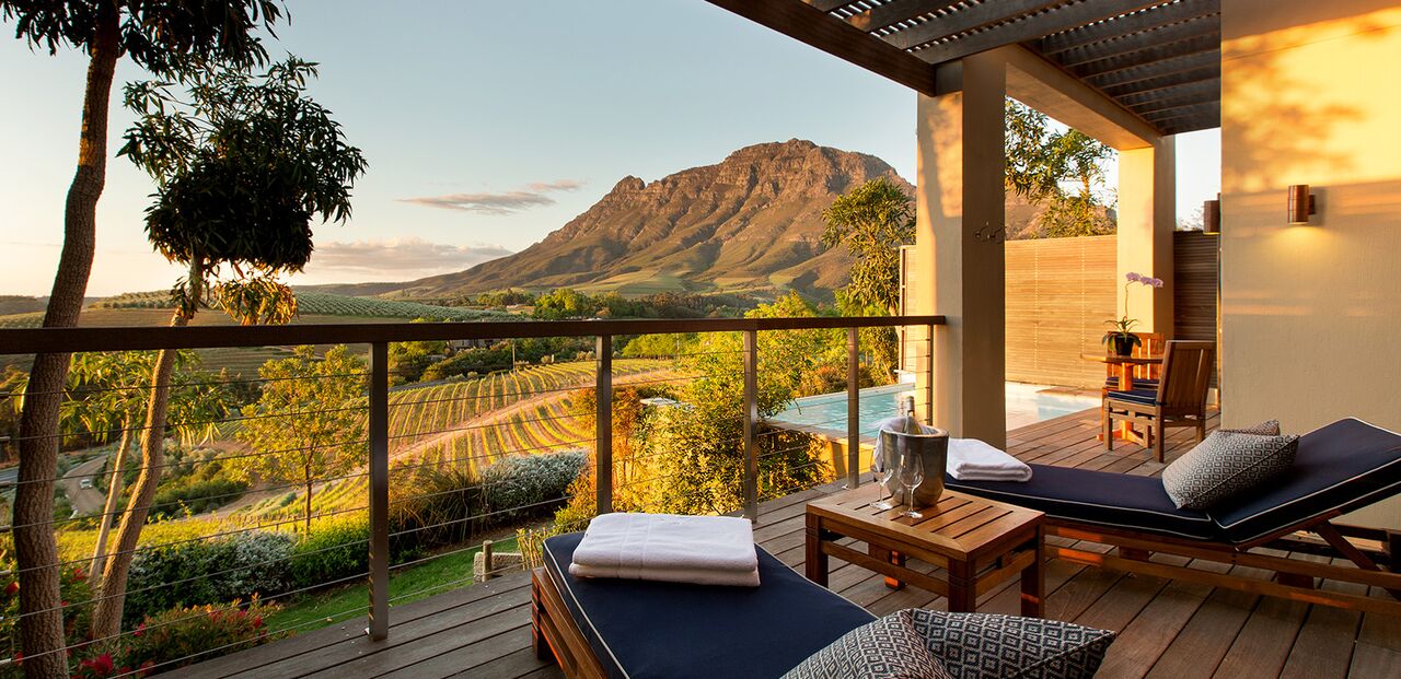 A beautiful view at the Delaire Estate