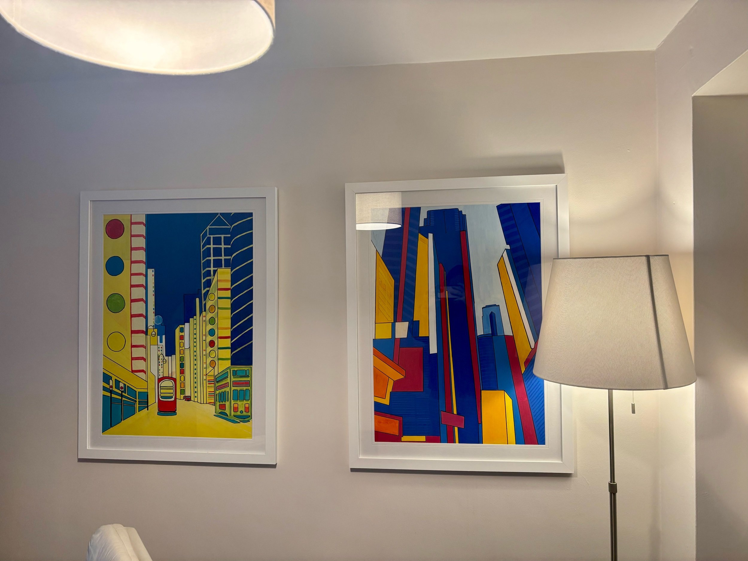 AVAILABLE - 2 x paintings of Hong Kong. Acrylic on High Quality Paper