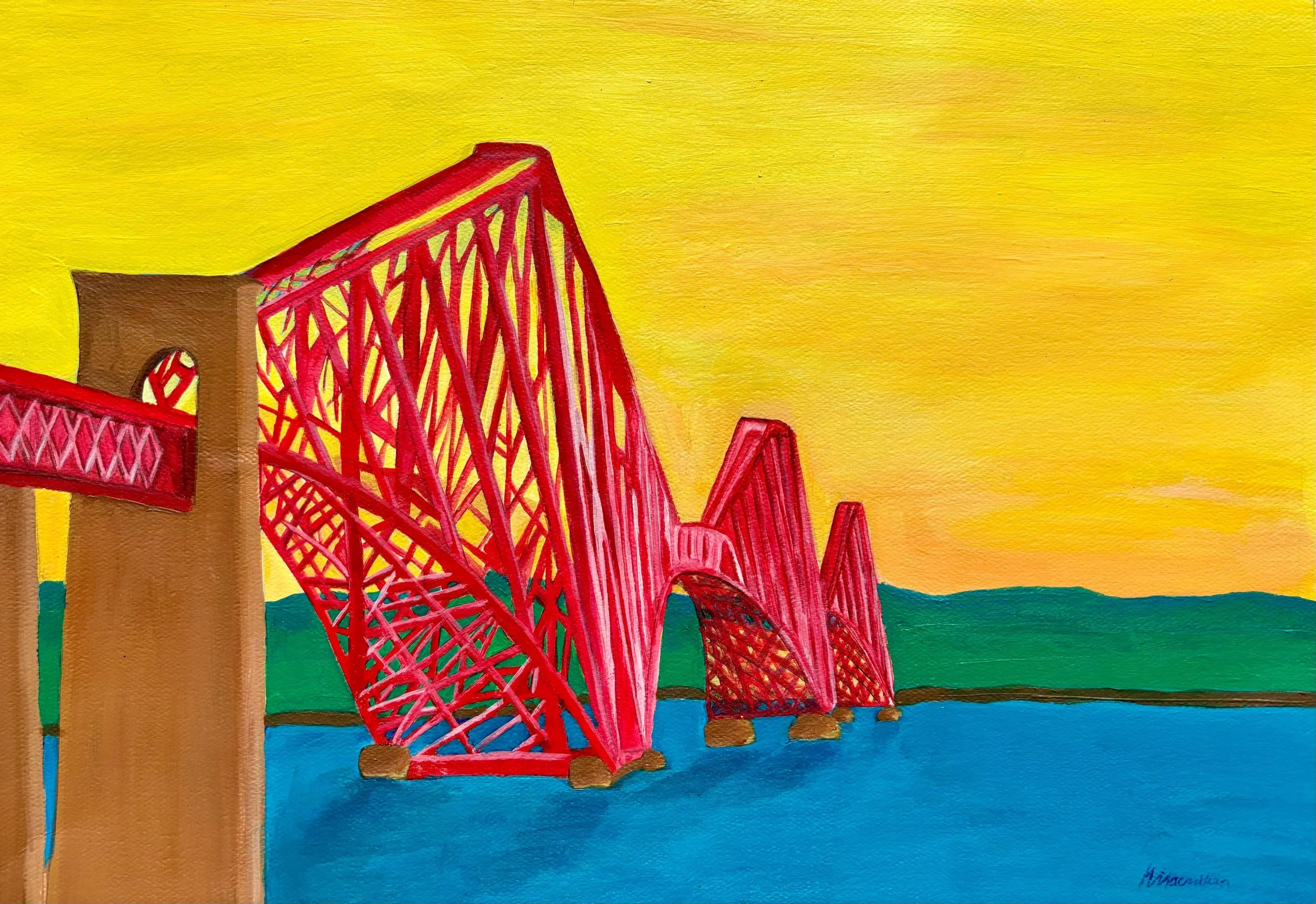 AVAILABLE - Forth Rail Bridge, A3 painting