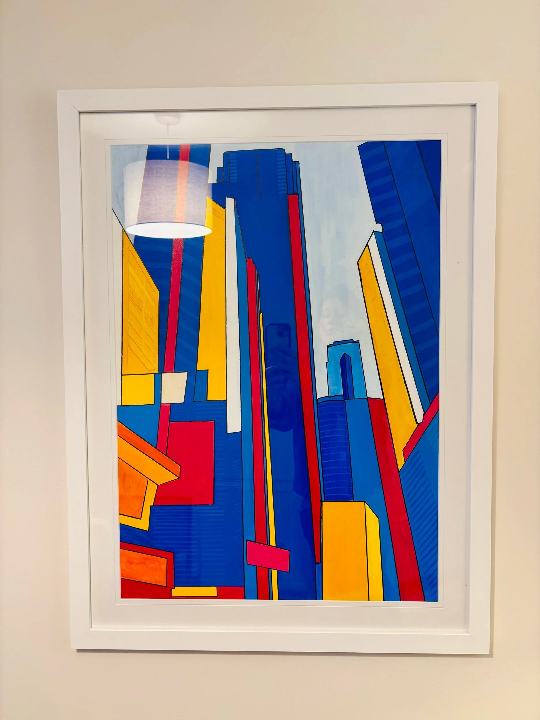 AVAILABLE Sheung Wan 002 AVAILABLE 55cm x 77cm Framed. Acrylic on High Quality Paper. November 2022