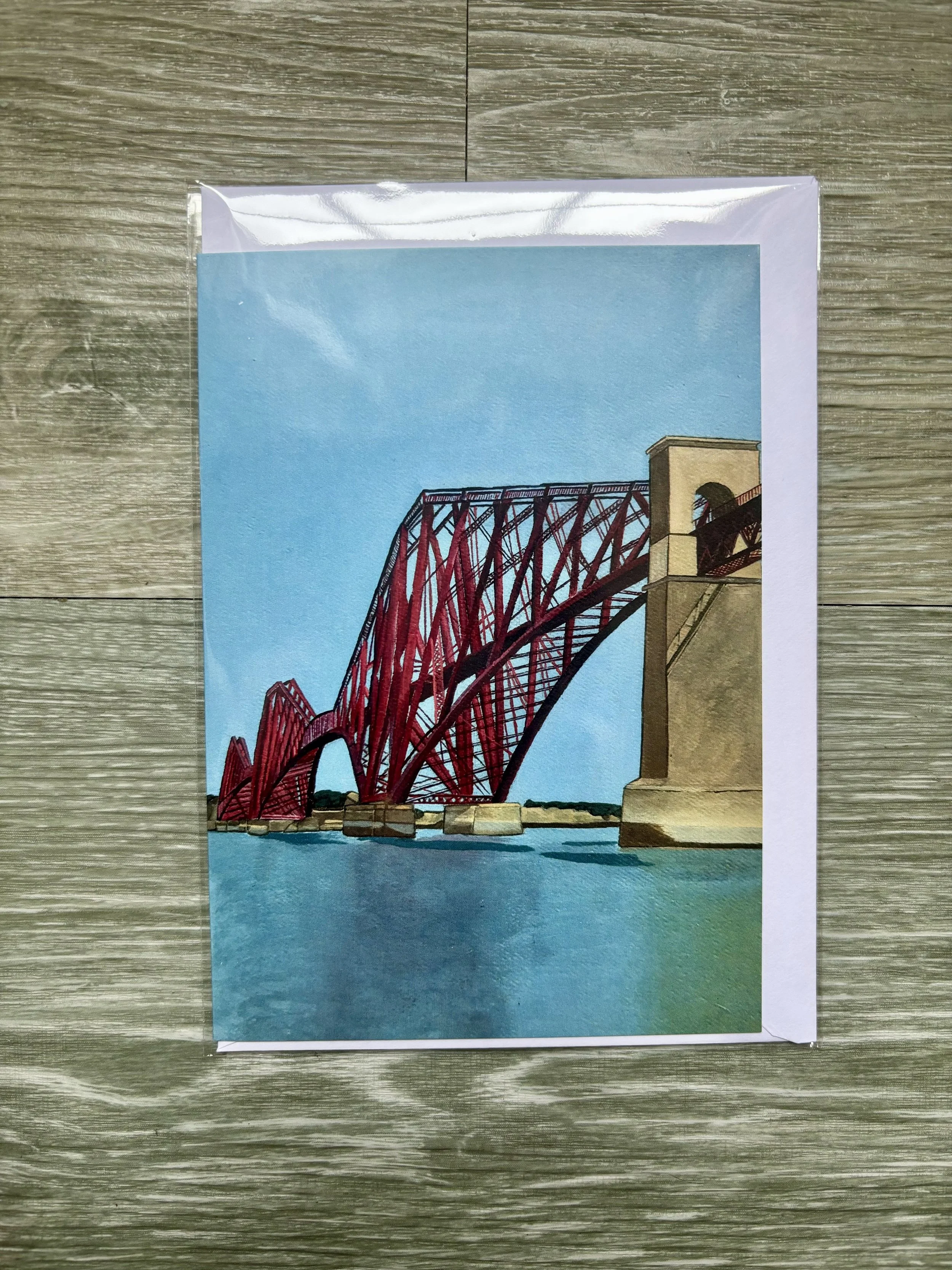A6 Card - Forth Rail Bridge (Red)
