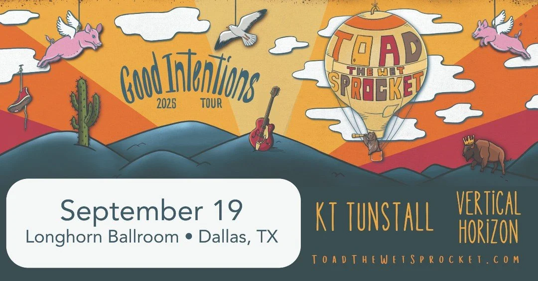 JUST ANNOUNCED: Vertical Horizon joins Toad the Wet Sprocket + KT Tunstall at Longhorn Ballroom on Sept. 19!

Get tickets at link in bio and don&rsquo;t miss this show!