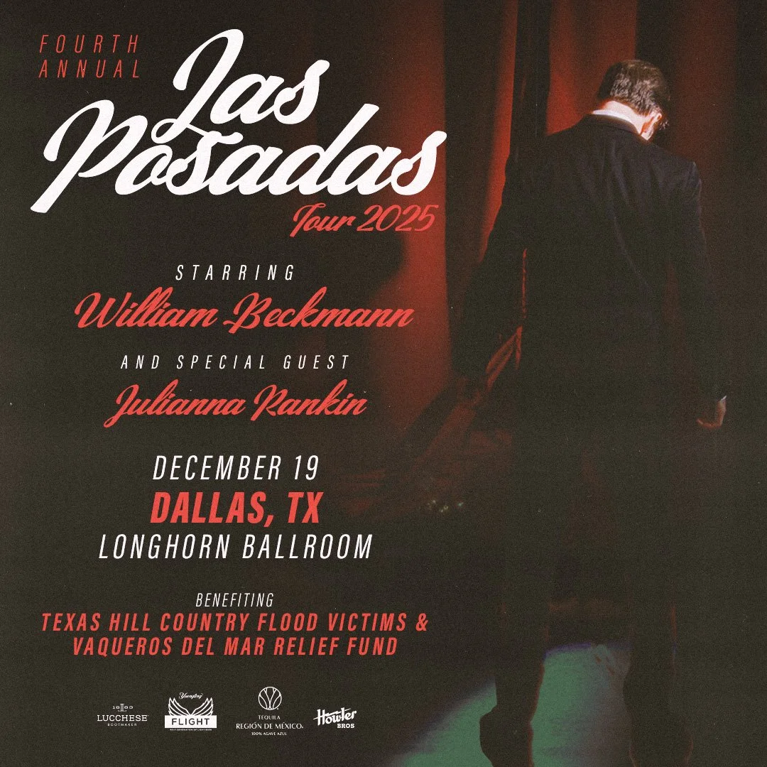 ✨ JUST ANNOUNCED ✨
@williambeckmann  Fourth Annual Las Posadas Tour is coming to the Legendary Longhorn Ballroom on December 19!

Tickets on sale now at longhornballroom.com/tickets