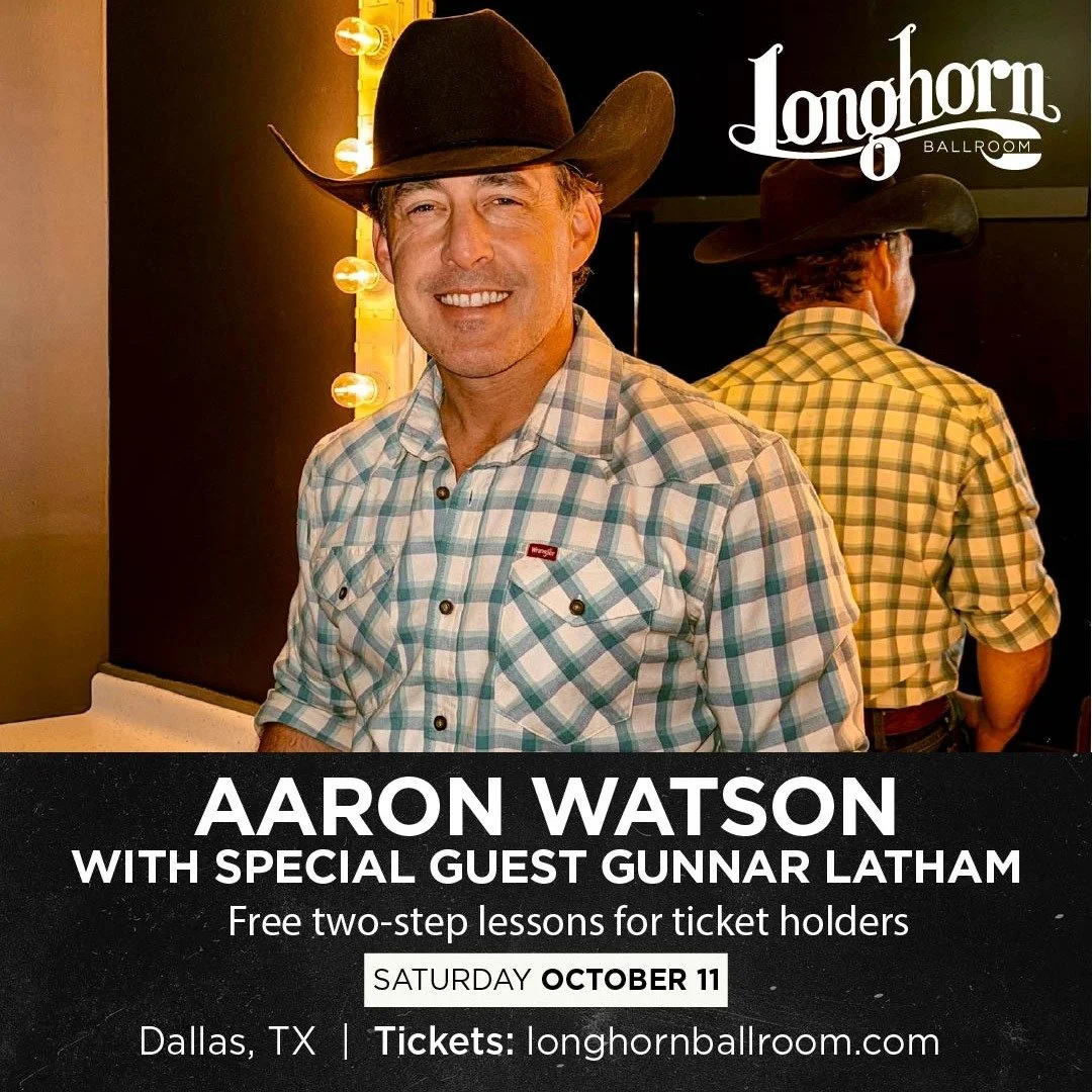 🏈 Win or lose, you still score free dance lessons!

@aaronwatsonmusic plays the Longhorn Ballroom right after the Red River Rivalry Game &mdash; come early for FREE two-step lessons from @hardwoodheartsdance!

#redriverrivalry #reddirtrivalry 
 
Get