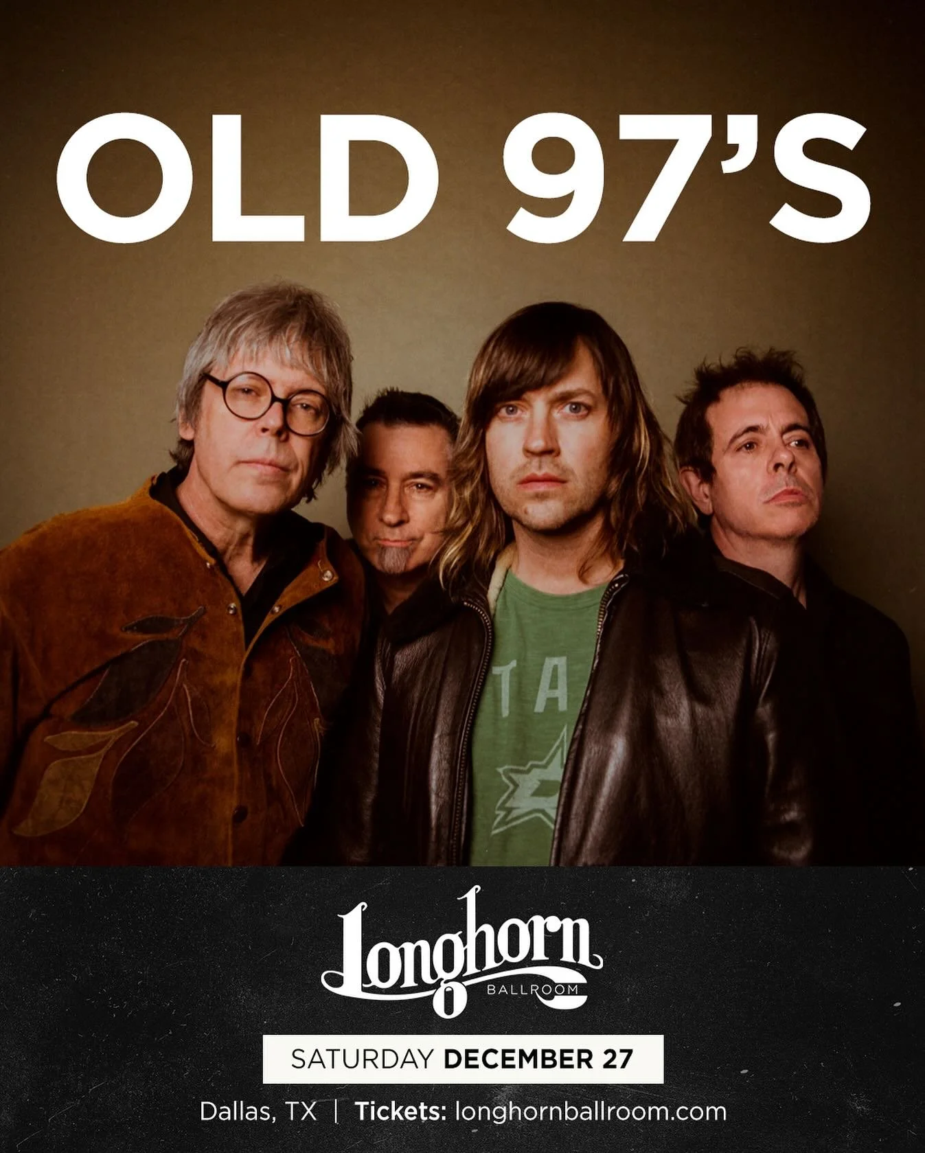JUST ANNOUNCED: @old97s are returning the Longhorn Ballroom on Saturday, December 27th. VENUE PRESALE starts tomorrow at 10am using code LONGHORN25 online at prekindle.com #old97s #longhornballroom