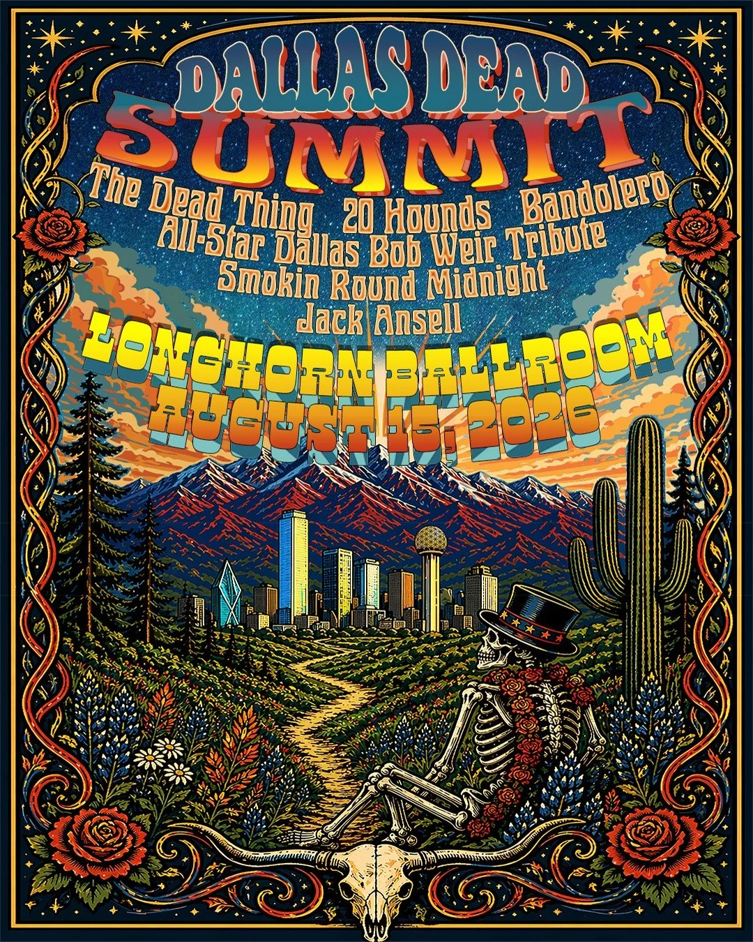 JUST ANNOUNCED: Dallas Dead Summit featuring an All-Star Bob Weir Tribute is coming to the Longhorn Ballroom on Saturday, August 15. Use code LONGHORN26 to access the presale on Thursday June 4, 2026 at 10:00 AM, online at AXS.com #longhornballroom
D