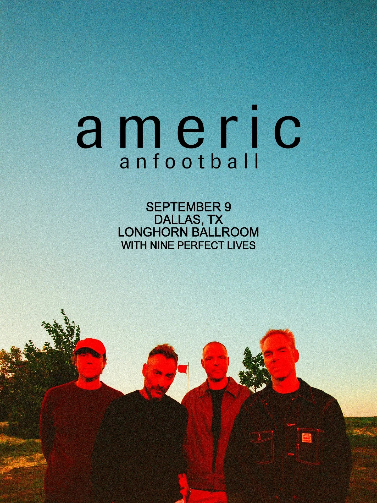 JUST ANNOUNCED: @americfootball is coming to the Longhorn Ballroom on August 28 with @nineperfectlives. Use code LONGHORN26 to access the presale on Thursday June 4, 2026 at 12:00 PM , online at AXS.com #longhornballroom