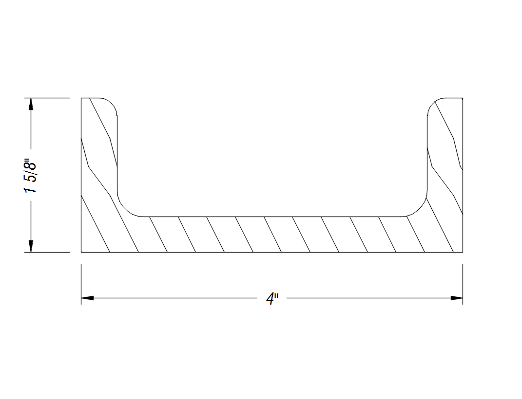 BM91   1 1/2" x 4"