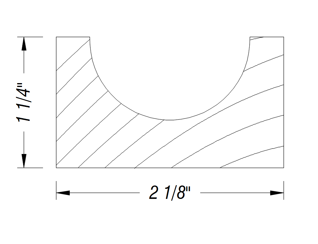 BM483   1 1/4" x 2 1/8"