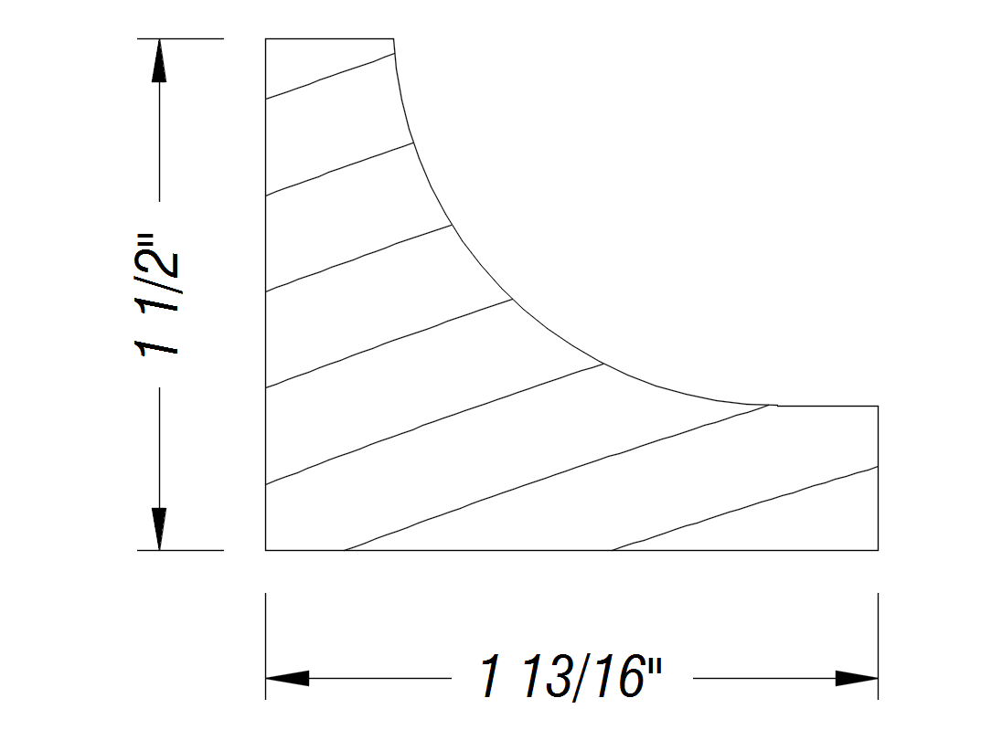 BM491   1 1/2" x 1 13/16"