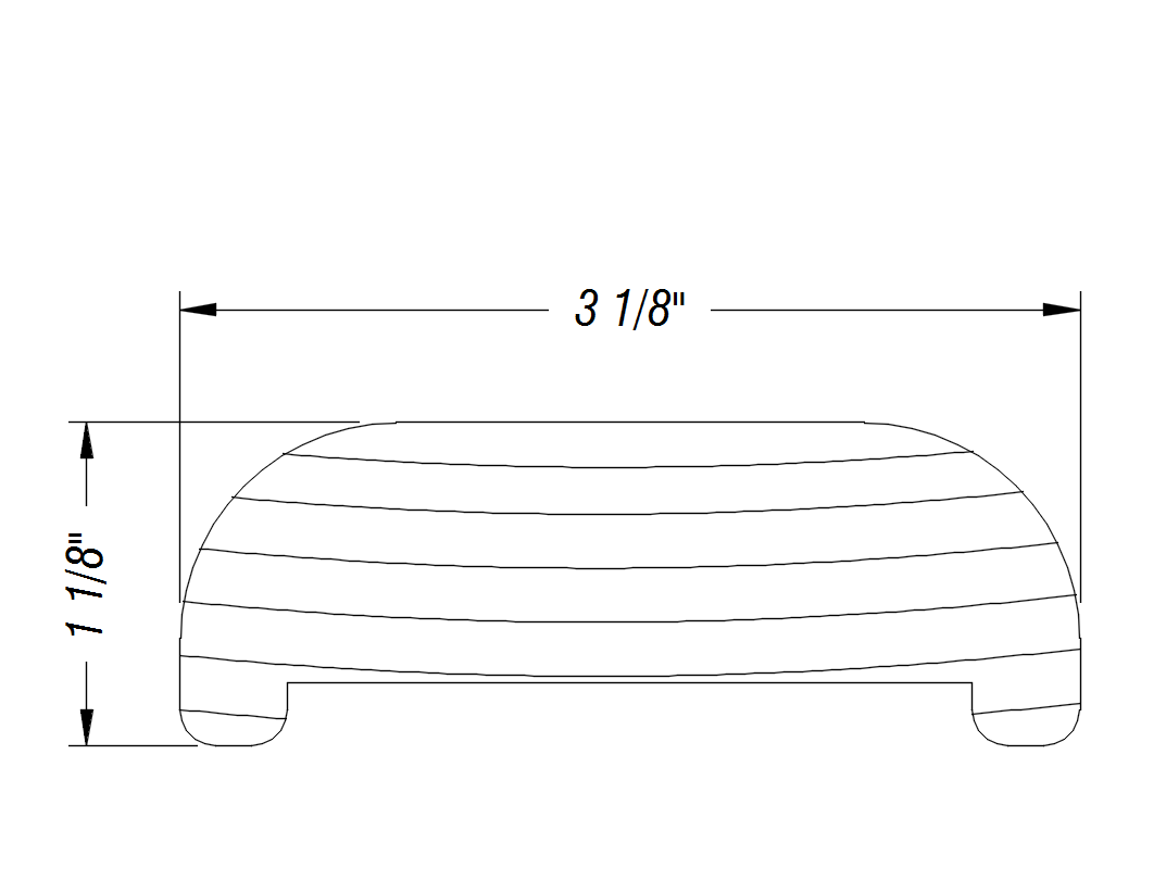 BM466   1 1/8" x 3 1/8"