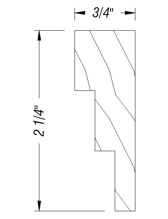 BM117   3/4" x 2 1/4"