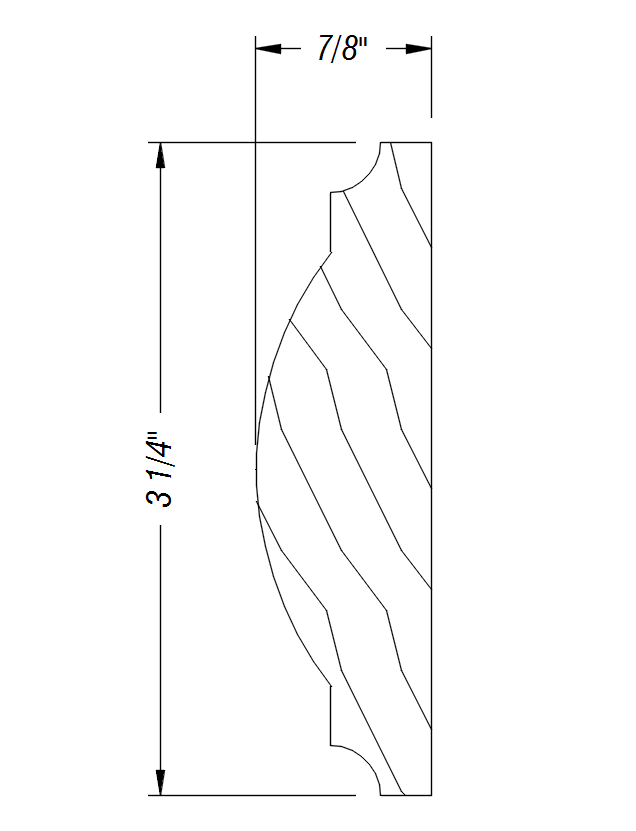 BM529   7/8" x 3 1/4"