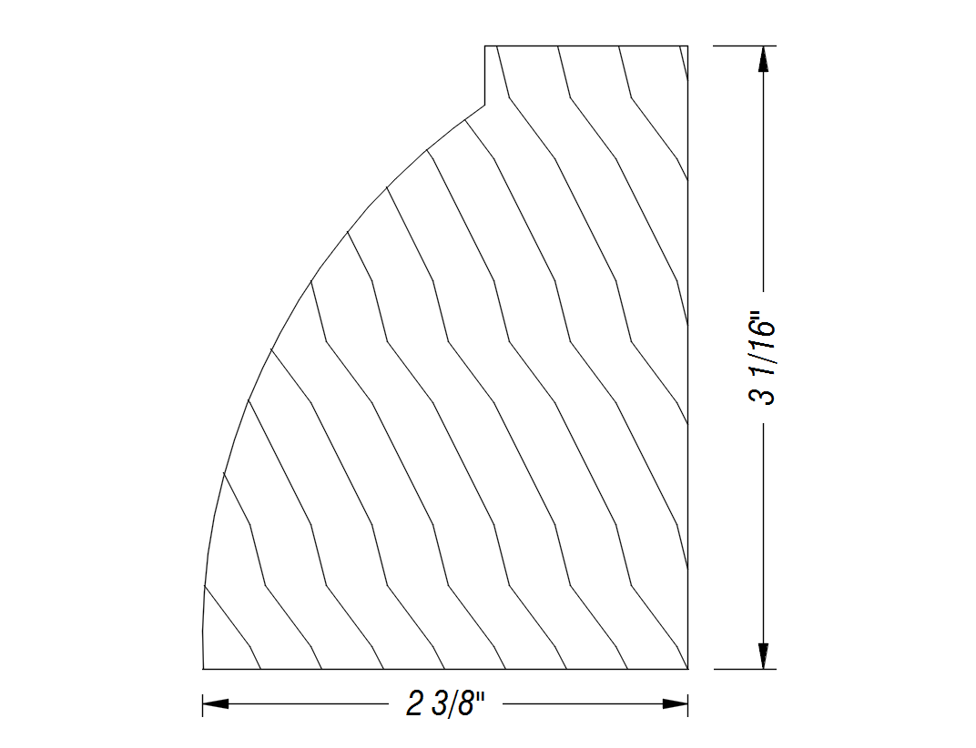 BM551   2 3/8" x 3 1/16"