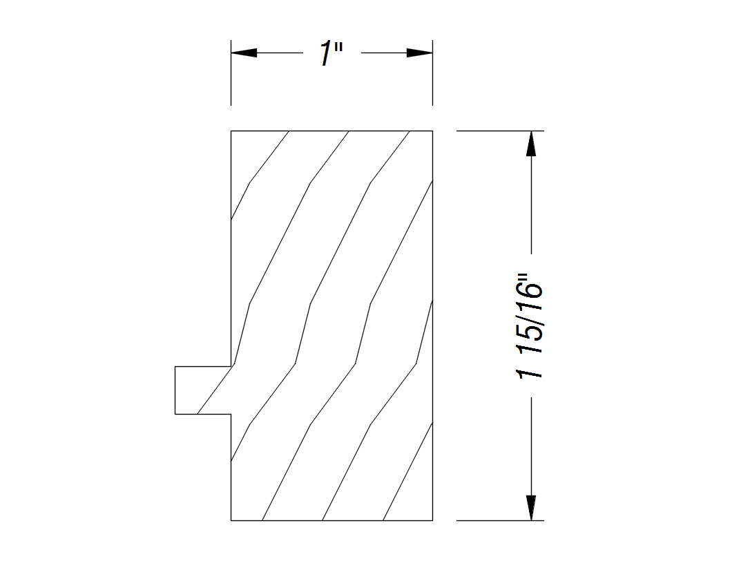 BM565   1" x 1 15/16"