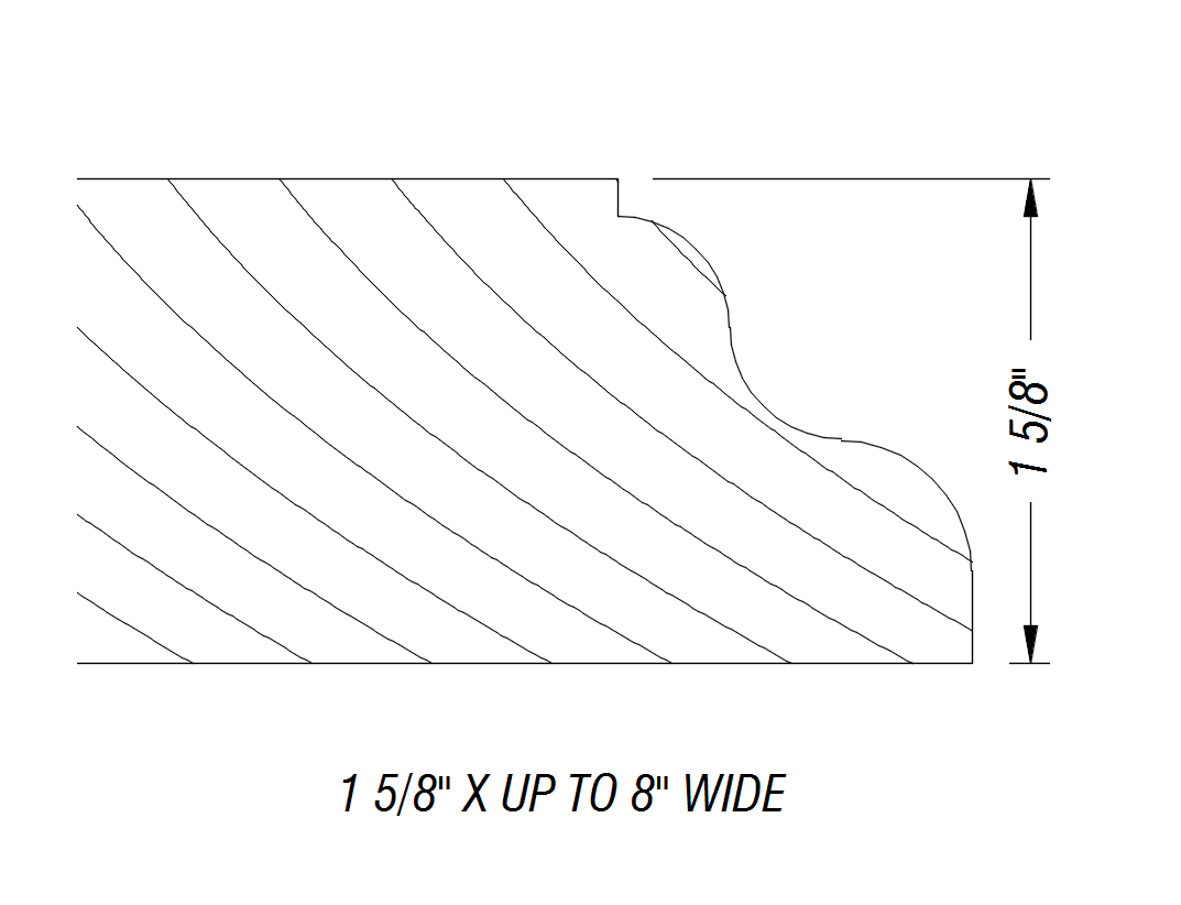 BM226   1 5/8" x 1 5/8" to 8"