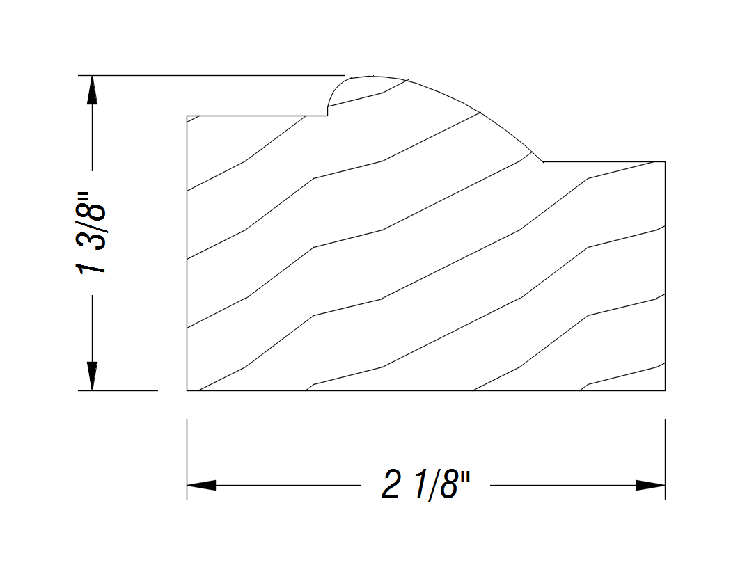 BM512   1 3/8" x 2 1/8"