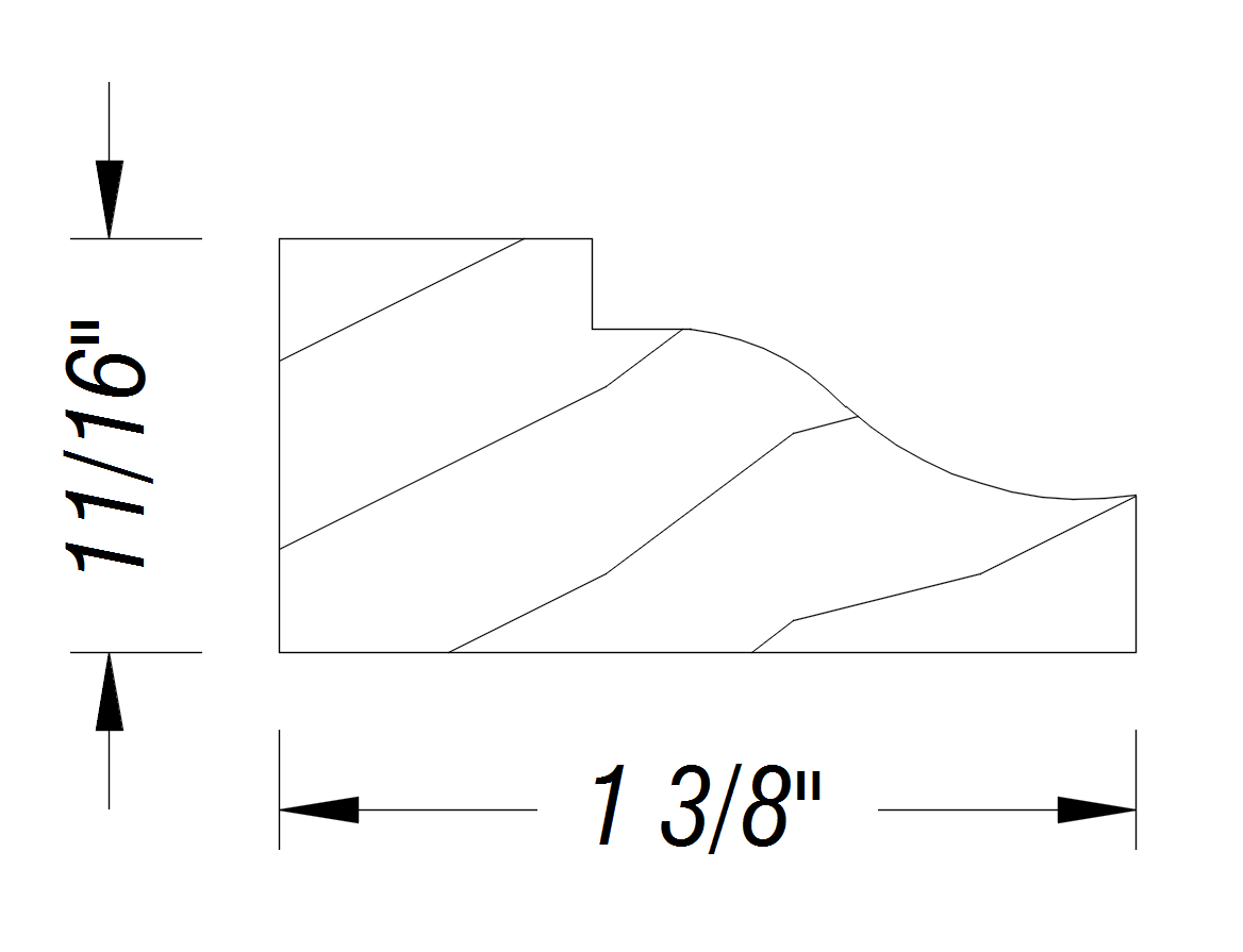 BM514   11/16" x 1 3/8"