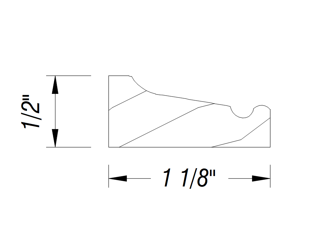 BM598   1/2" x 1 1/8"