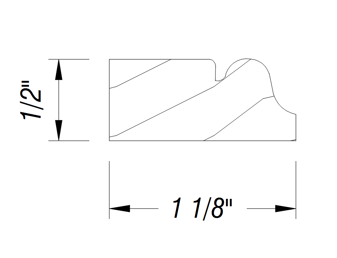 BM604   1/2" x 1 1/8"