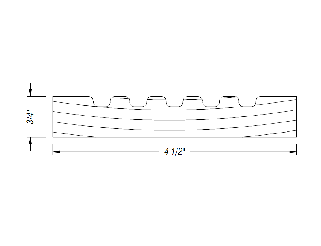 BM437   3/4" x 4 1/2"