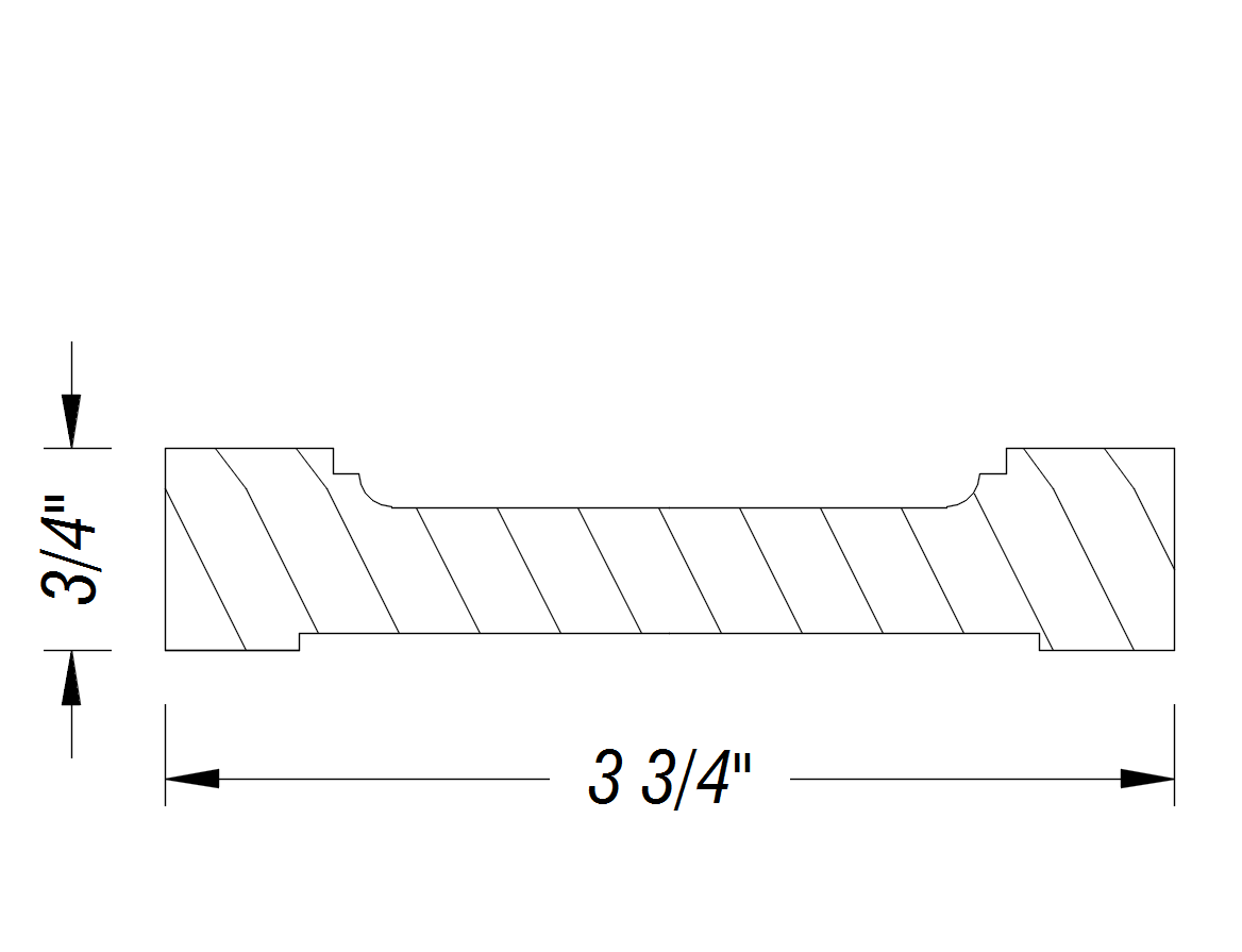 BM103   3/4" x 3 3/4"